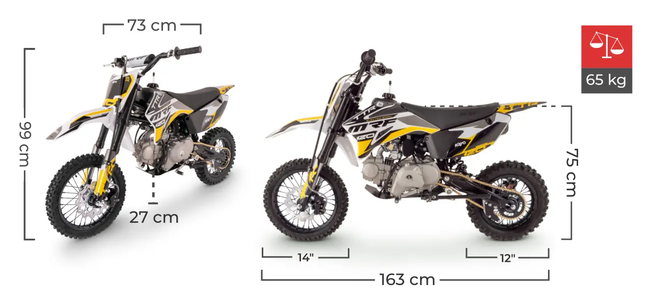 MRF 120 TTR e-start wymiary