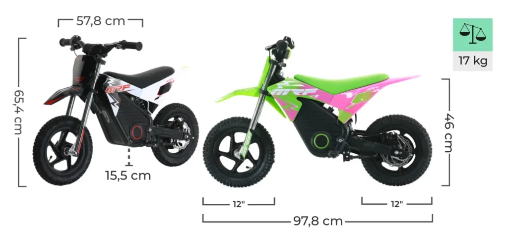 Wymiary Pitbike MRF eJOY 150mx