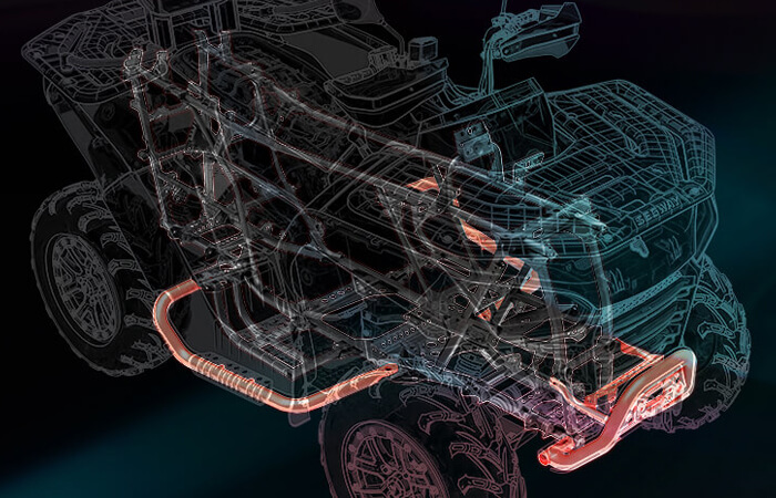 SEGWAY Snarler AT6 L EPS Limited Black ABS, Niezwykle mocna rama